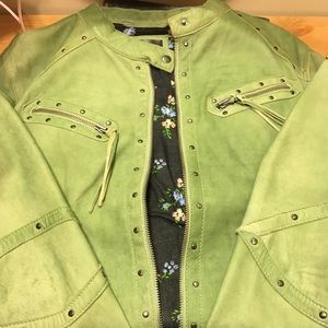 Green leather classic Wilson Leather Jacket!